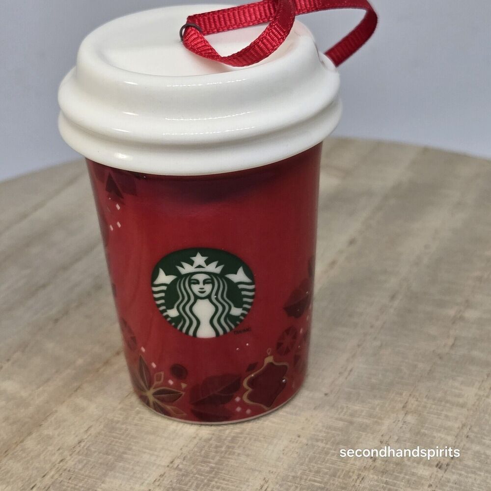 Starbucks Holiday 2013 Ceramic Christmas Ornament Coffee Cup
